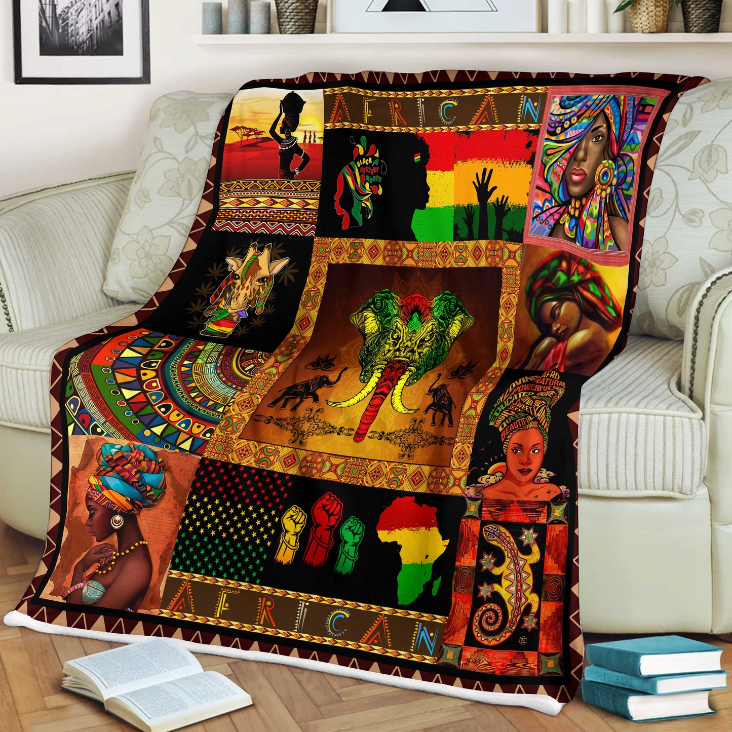 Africa 3D Printed Blanket AM04052101.S1