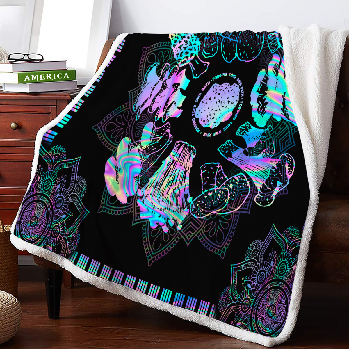 Mushroom 3D All Over Printed Blanket
