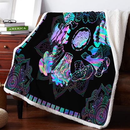 Mushroom 3D All Over Printed Blanket