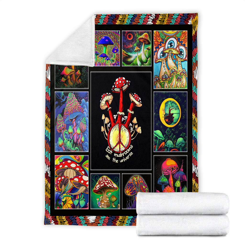 Mushroom 3D All Over Printed Blanket