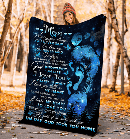 The Day God Took My Mom Blanket Memorial Gifts