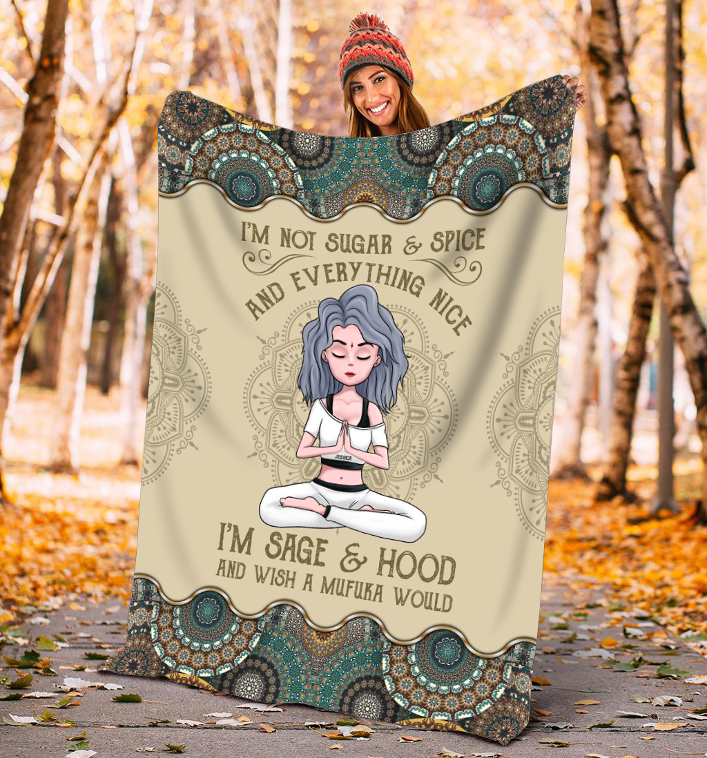 Wish A Mufuka Would - Personalized Blanket - Birthday Gift For Yoga Lover
