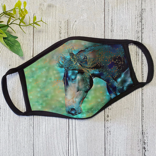 Horse Galaxy Face Mask DL - Horse Themed Face Mask
