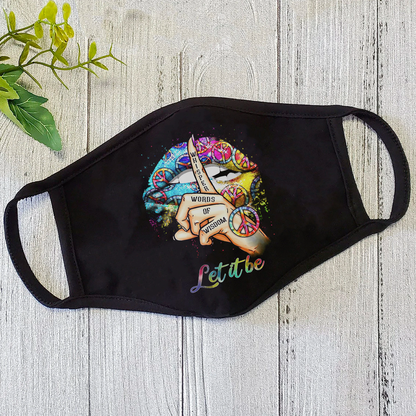 Let it be Hippie Lips Face Mask DL