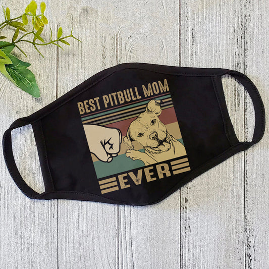 Pitbull Dog Mom Vintage Face Mask DL