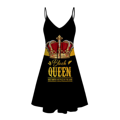 African Culture Black King Beach Dress ML