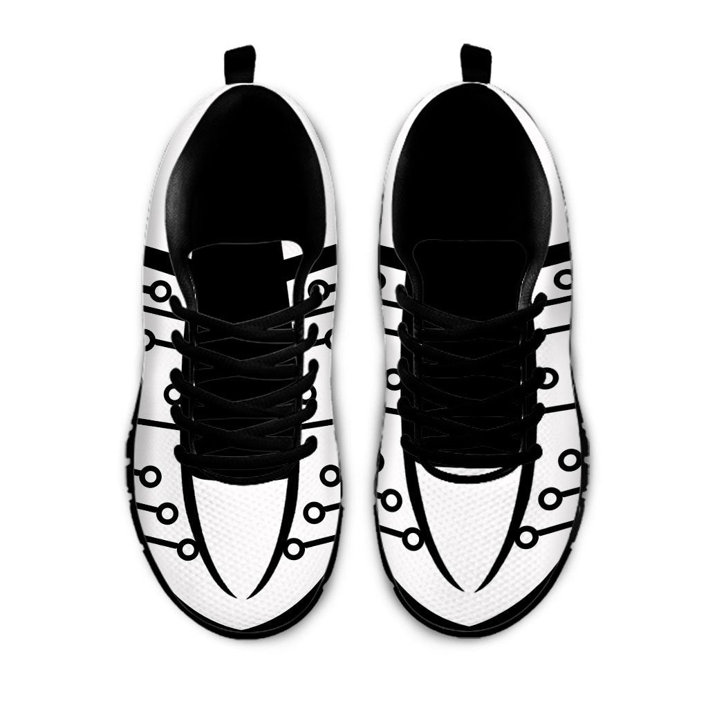 Fish on Black white fishing shoes Low Top Sneaker Shoes