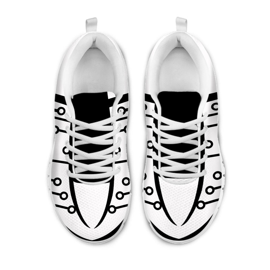 Fish on Black white fishing shoes Low Top Sneaker Shoes