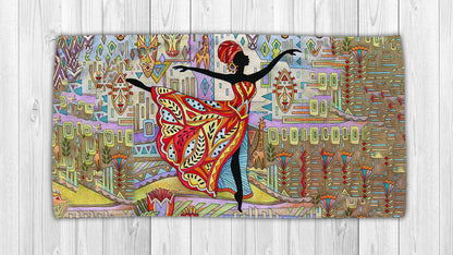 African Girl No 5 Summer Beach Towel NTN10072101