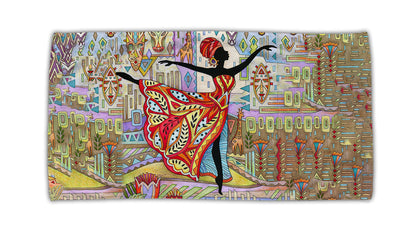 African Girl No 5 Summer Beach Towel NTN10072101