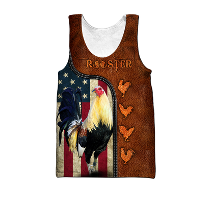 Personalized Rooster 3D Printed Unisex Shirts TN PD20042101
