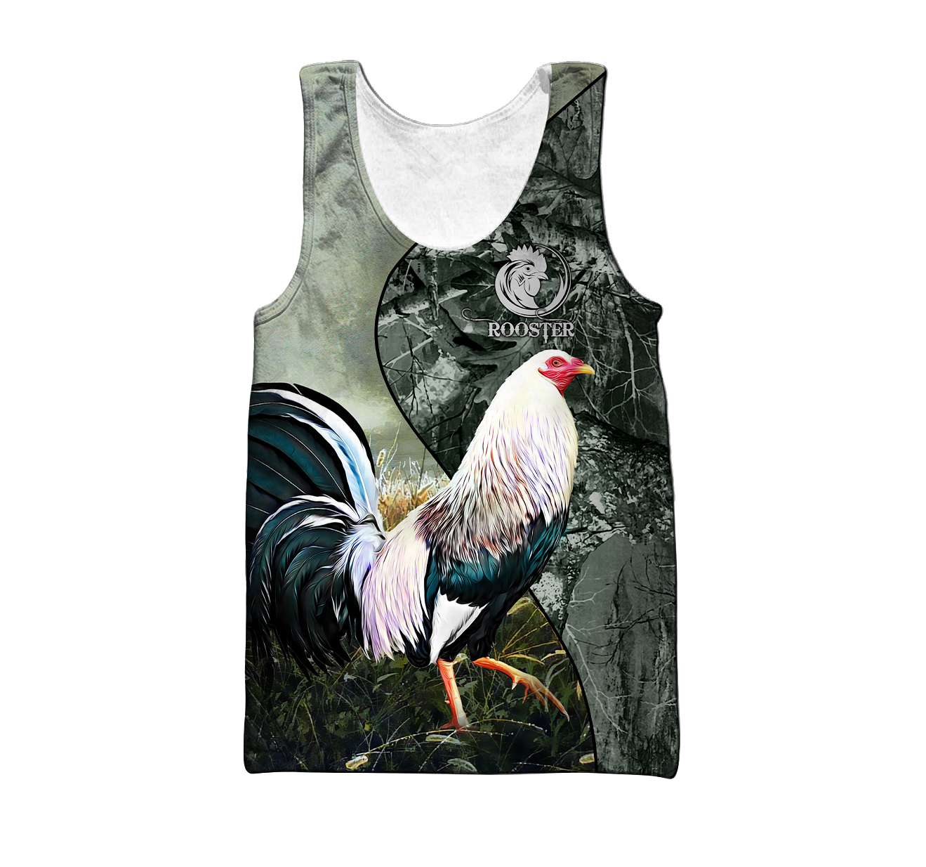 Rooster 3D All Over Printed Unisex Deluxe Hoodie ML