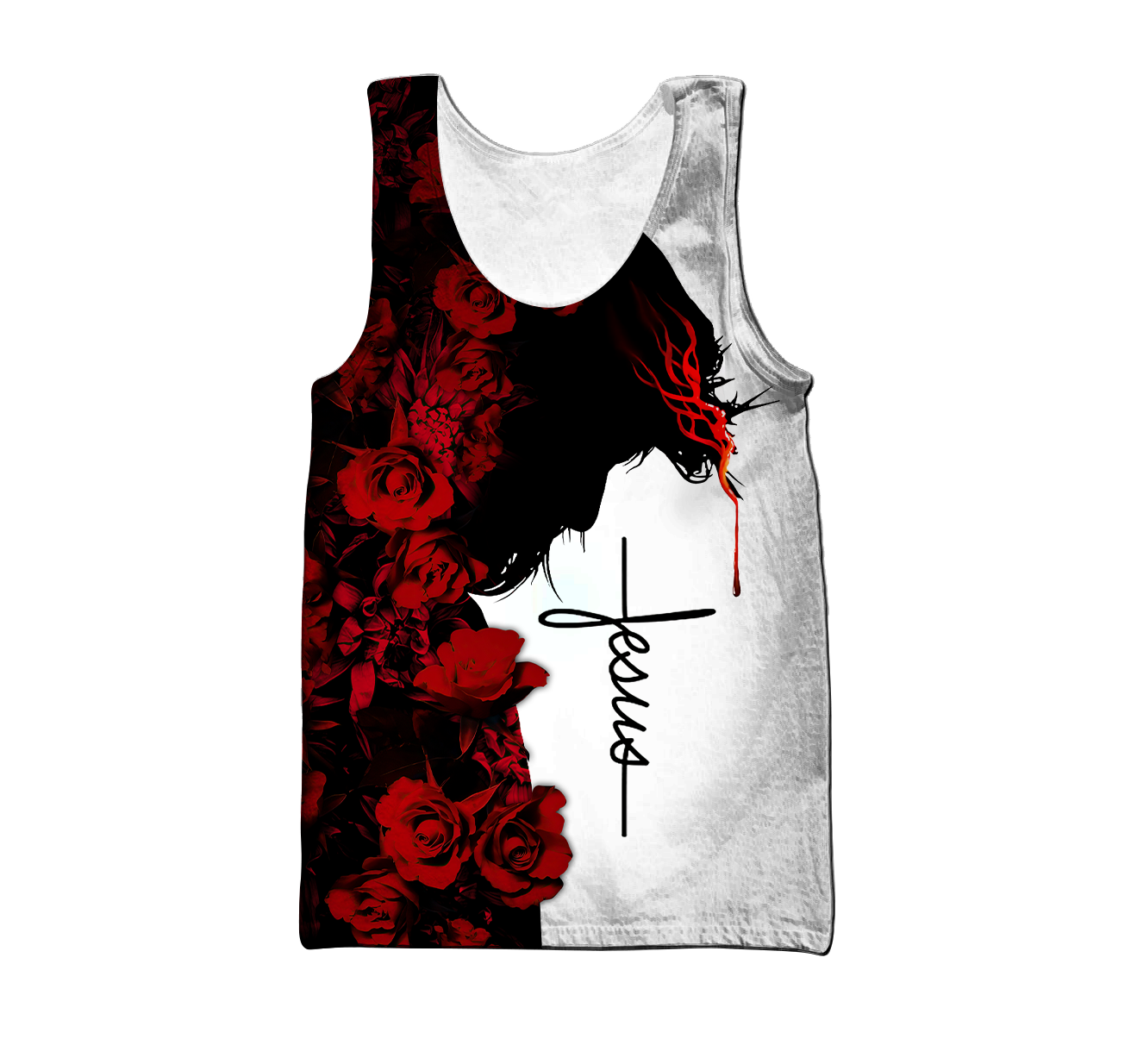 Premium Christian Jesus Red Roses 3D All Over Printed Unisex Shirts - Amaze Style™-Apparel