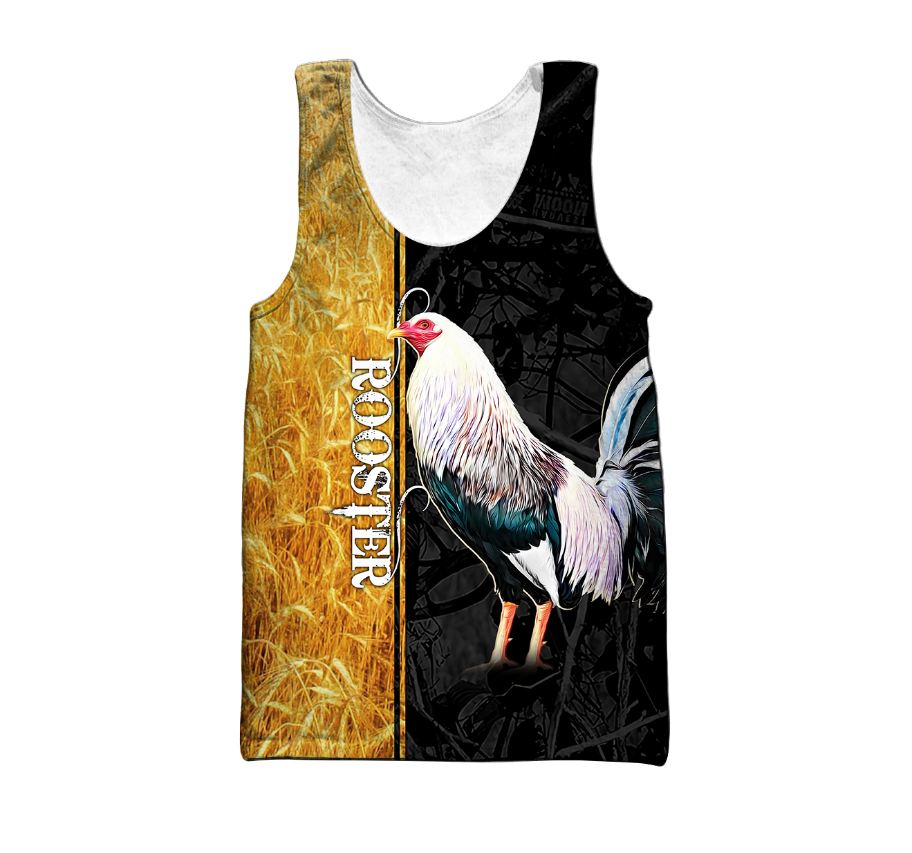 Premium White Rooster Yellow Camo 3D Printed Unisex Shirts