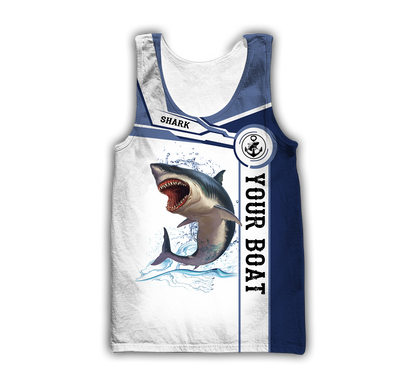 Custom name Shark fishing Catch and Release 3D Design print shirts