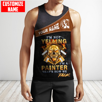 Tmarc Tee Personalized Name Painter 3D All Over Printed Unisex Shirts Leather Texture Ver 3
