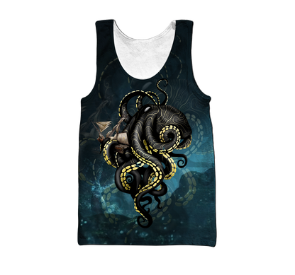 Premium Unisex Hoodie Kraken Octopus King of The Seven Seas IV ML