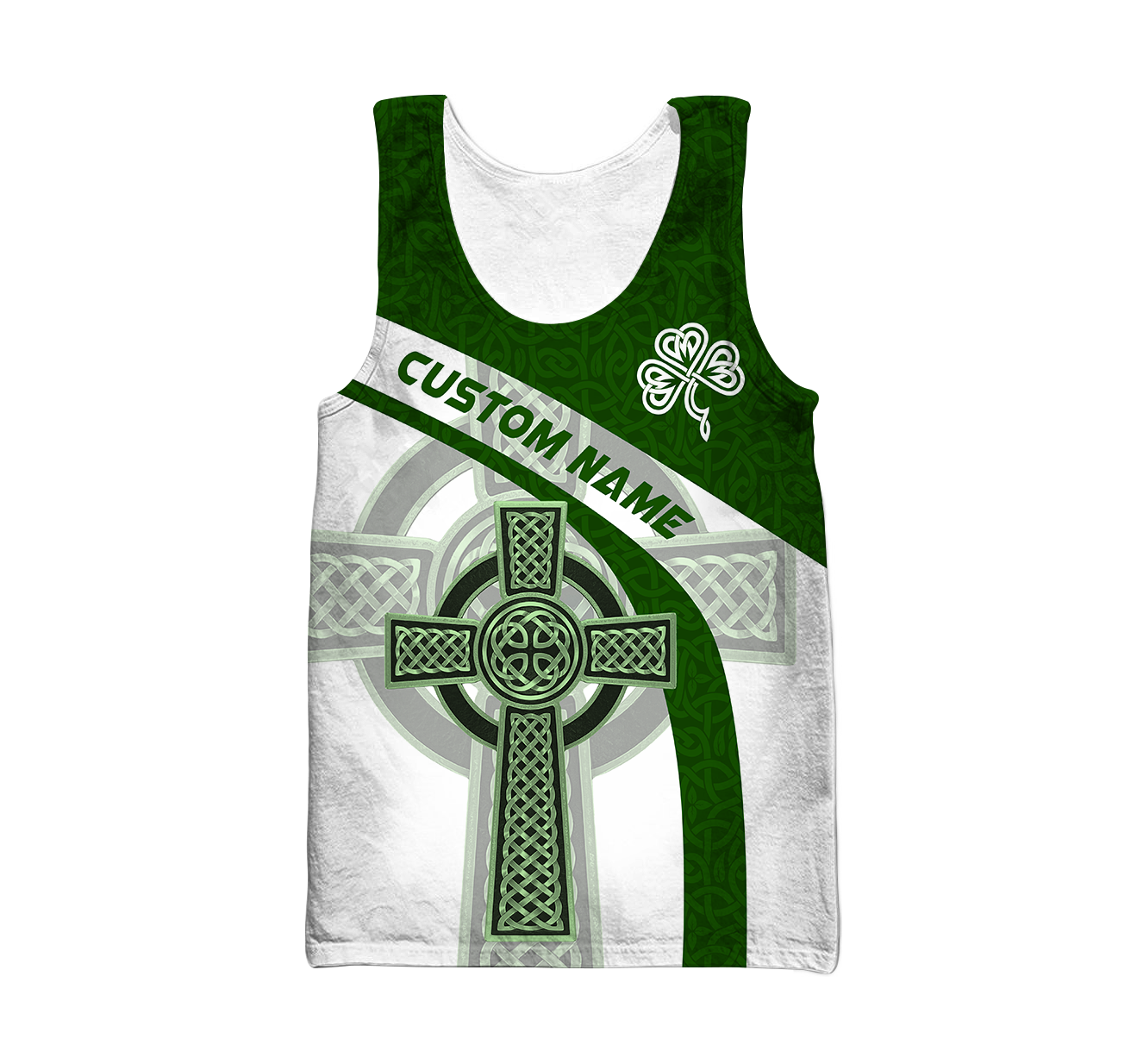 Custom name Irish Celtic Knot Cross 3D Design print shirts