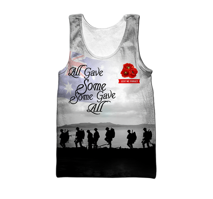 Premium Lest We Forget Anzac Day 3D All Over Printed