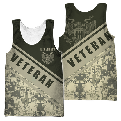 US Army Veteran 3D All Over Printed Shirts