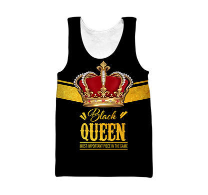 African Culture Custom Name Black Queen Unisex Hoodie ML