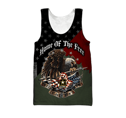 Home Of The Free US Veteran 3D All Over Printed Hoodie H