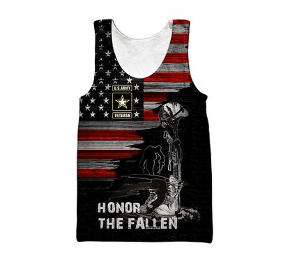 Honor the Fallen US Veteran Personalized Name 3D All Over Printed Hoodie