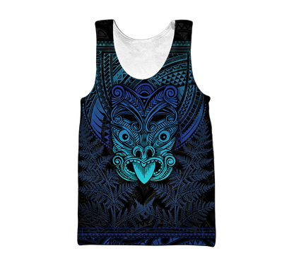 Maori Haka Dance Blue 3D Printed Unisex Shirts