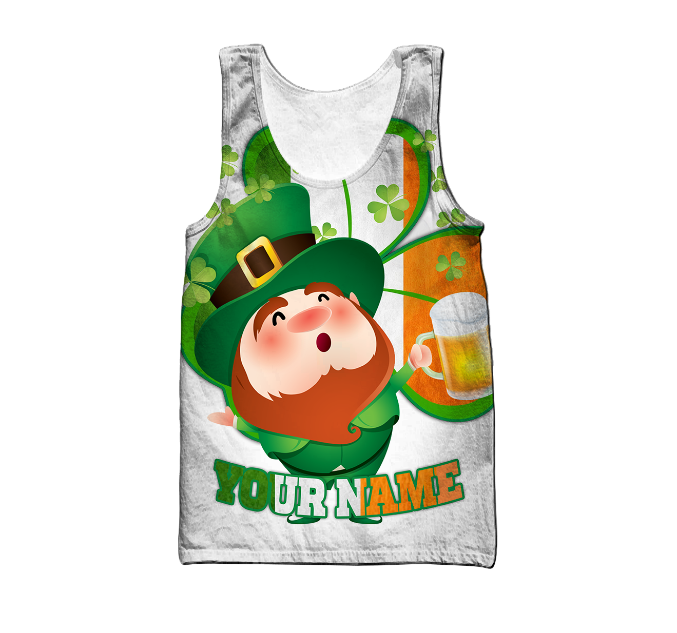 Irish 3D All Over Printed Unisex Shirts Saint Patrick's Day White Ver