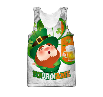 Irish 3D All Over Printed Unisex Shirts Saint Patrick's Day White Ver