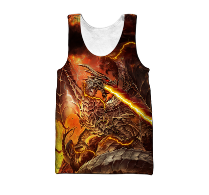Premium Fire Dragon All Over Printed Shirts For Men And Women MEI
