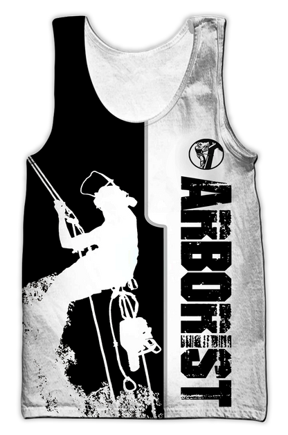 Premium Black And White Arborist All Over Printed Shirts For Men And Women MEI
