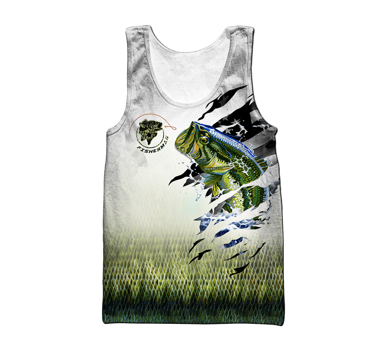 Custom name Bass fishing escape Skin camo 3D printed shirts
