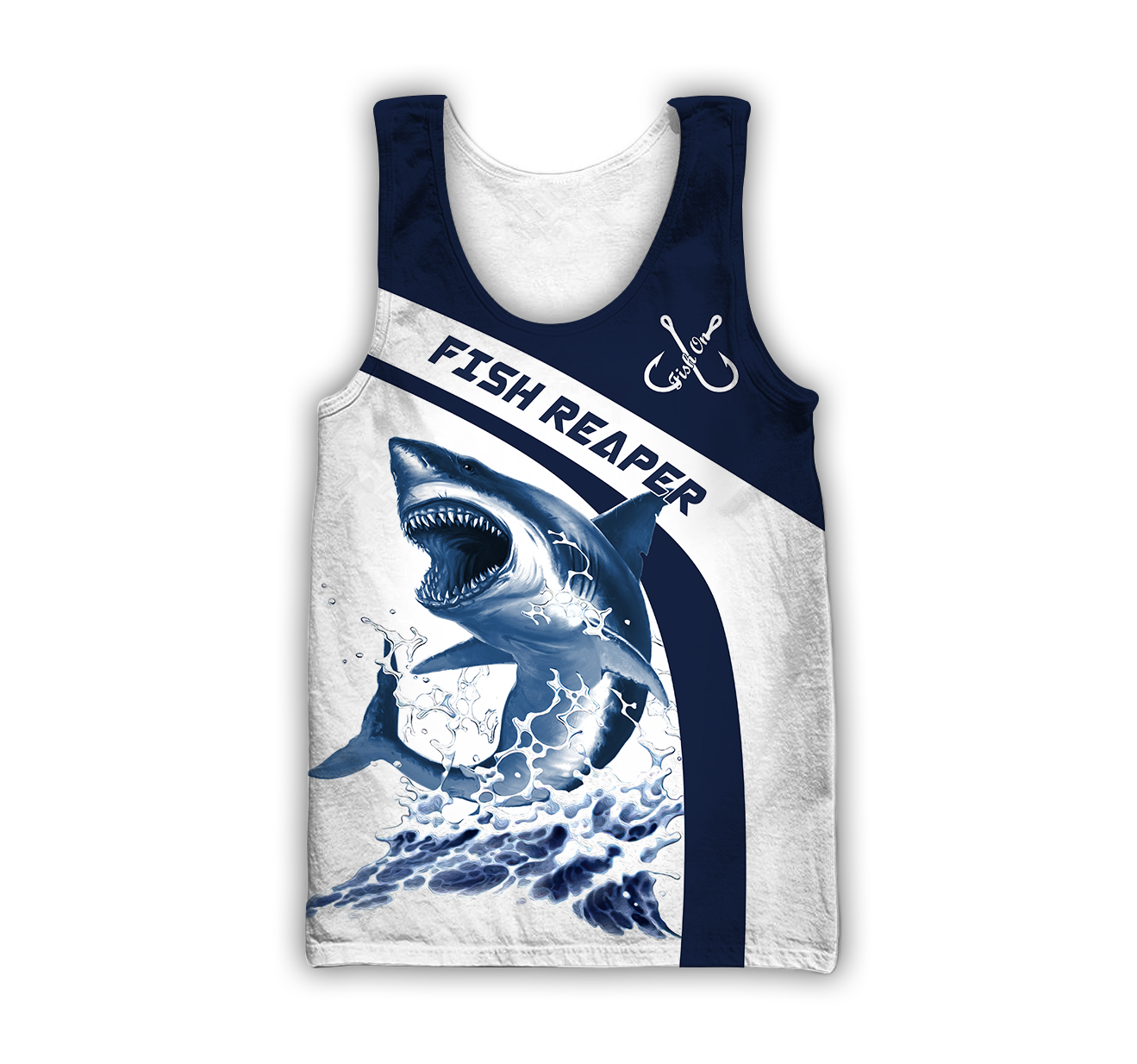 Custom name Shark fishing design 3d print shirts