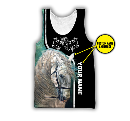 Personalized Name Premium Horse 3D All Over Printed Unisex Shirts