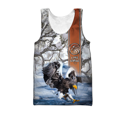 Customize Name Eagle 3D All Over Printed Shirts For Men and Women