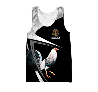 Personalized American Rooster 3D Printed Unisex Shirt