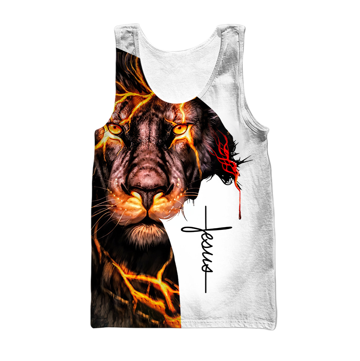 Faith in God Lightning Lion - Christian - 3D All Over Printed Style for Men and Women
