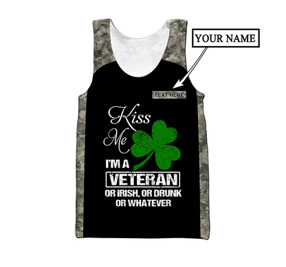 Irish Veterans - Persionalized Name 3D Hoodie Shirt For Men And Women