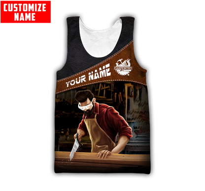 Personalized Name Carpenter 3D All Over Printed Unisex Shirts Leather Texture Ver2