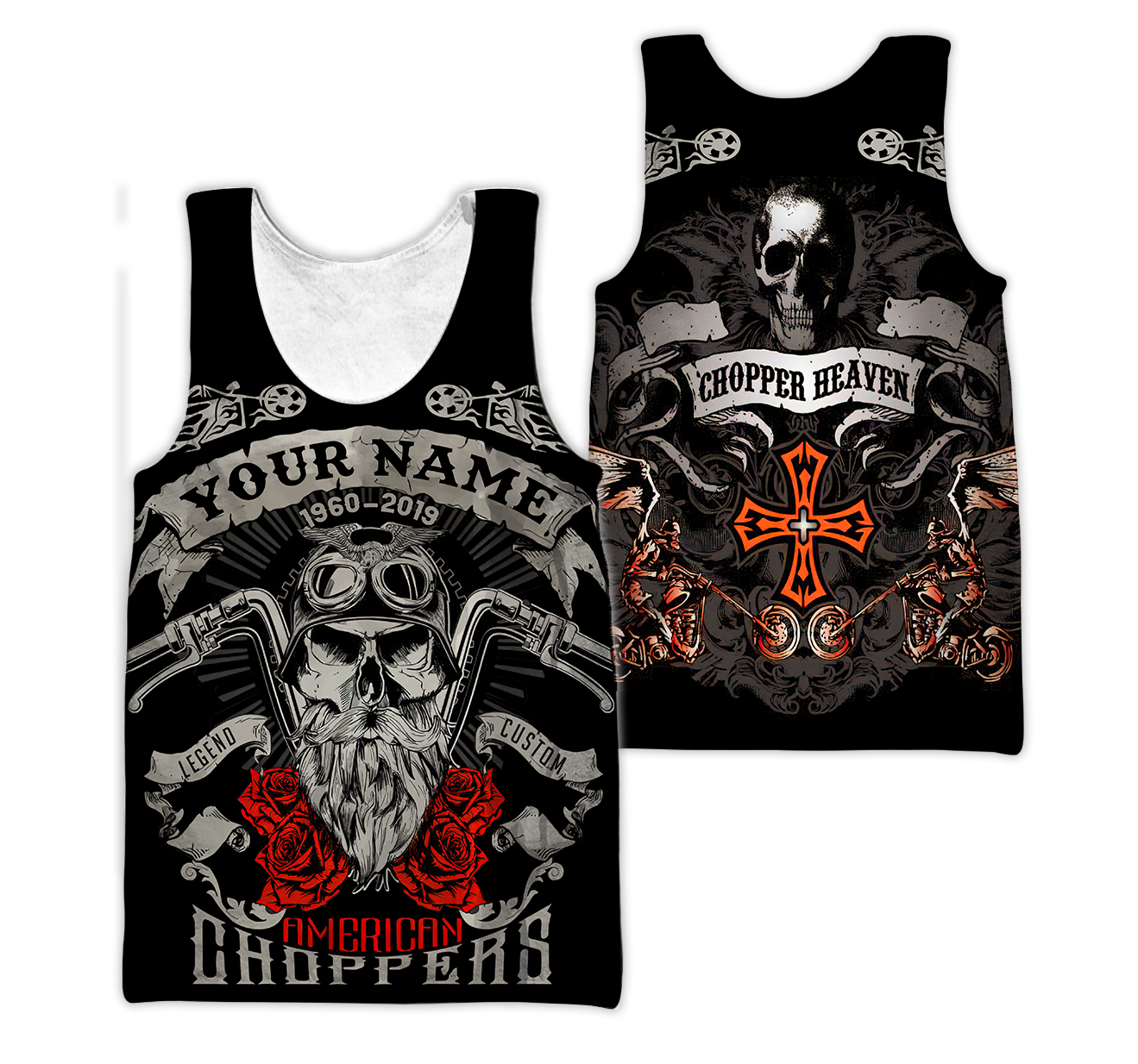 Customize Name Motorcycle Racing 3D All Over Printed Unisex Shirts American Choppers