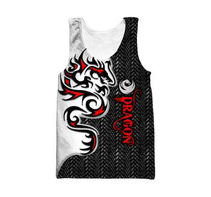 Premium Dragon Red Tatoo All Over Printed Shirts For Men And Women MEI