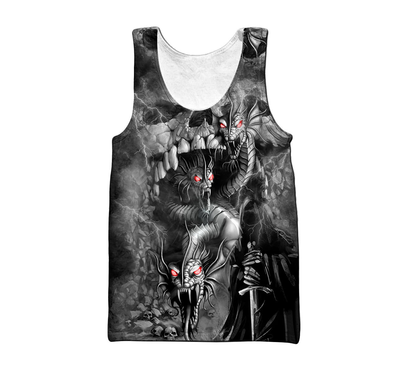 Premium All Over Printed Dragon Skull Shirts MEI