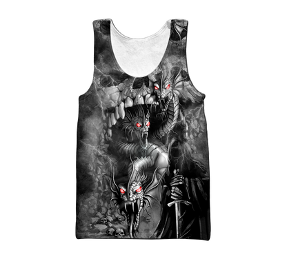 Premium All Over Printed Dragon Skull Shirts MEI