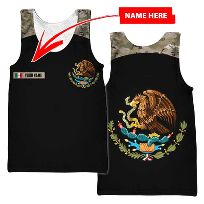Mexico Coat Of Arms no02 Personalized Name 3D Unisex Shirts