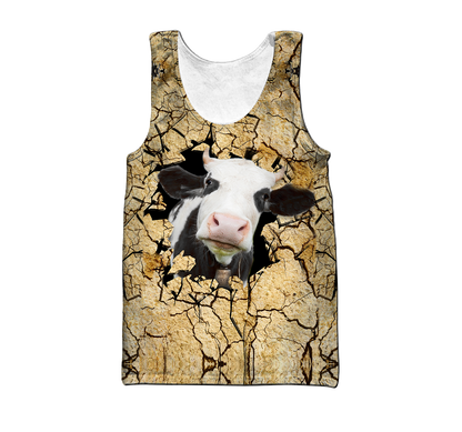 Dairy Cattle Cracks 3D Hoodie Shirt For Men And Women