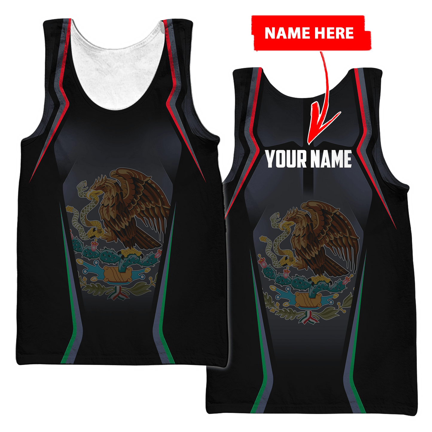 Persionalized Mexico 3D All Over Printed Hoodie
