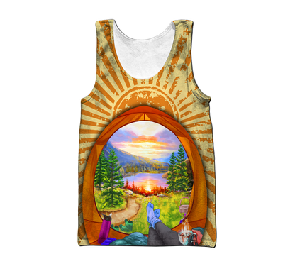 Camping 3D All Over Printed Unisex Shirts Tent View