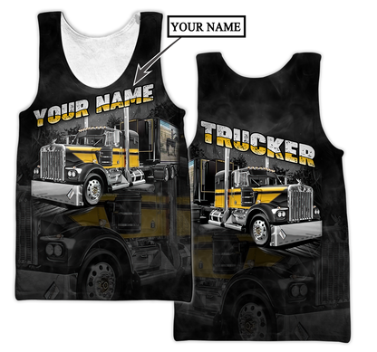 Personalized Name Trucker 3D All Over Printed Shirts For Men and Women