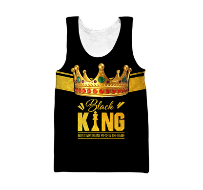 African Culture Custom Name Black King Unisex Hoodie ML